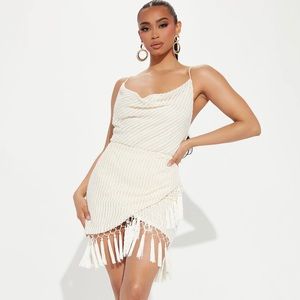 Lea Crochet Mini Dress - Beige